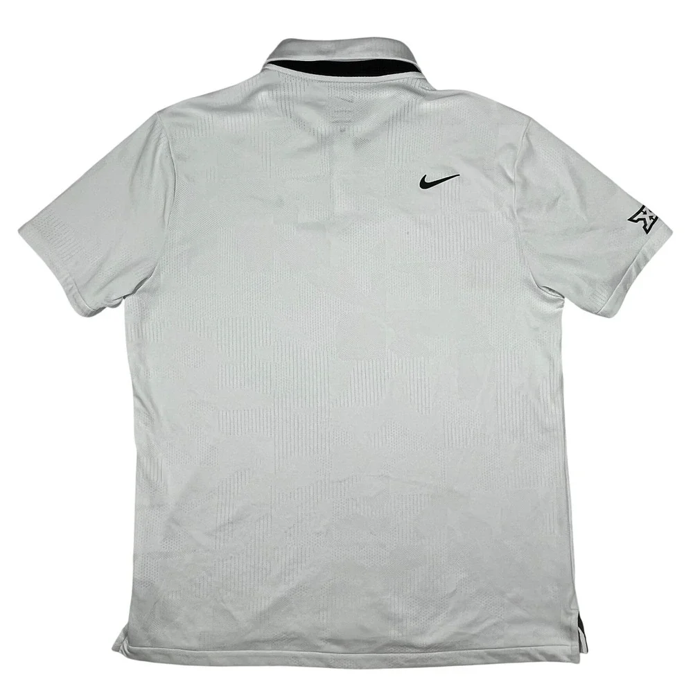 Nike Dri-FIT Tour Jacquard Golf Polo Mens L White TCU Horned Frogs  DR5303-100